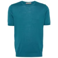 corneliani t-shirt en maille fine - bleu