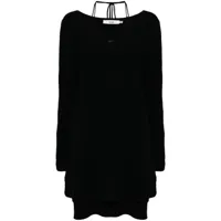 b+ab robe courte à détail de laçage - noir