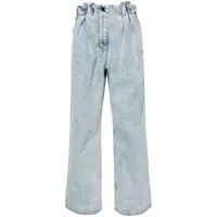 the mannei jean ample aspos à taille haute - bleu