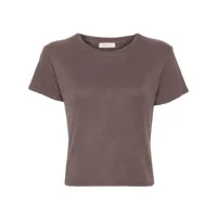 the mannei t-shirt à design nervuré - marron
