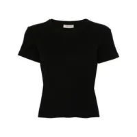 the mannei t-shirt en maille fine à design nervuré - noir