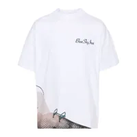 blue sky inn t-shirt en coton à imprimé graphique - blanc