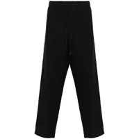 120% lino pantalon en lin à coupe droite - noir
