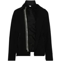 sacai veste matelassée à design superposé - noir