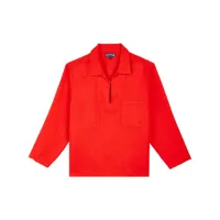 vilebrequin chemise comores en lin - rouge