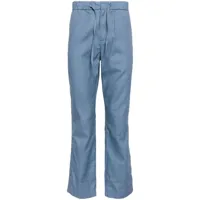 frescobol carioca pantalon droit à lien de resserrage - bleu