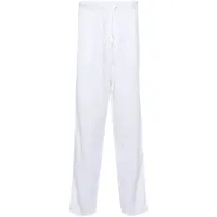 120% lino pantalon en lin à coupe droite - blanc