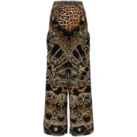 camilla pantalon ample à imprimé léopard - multicolore