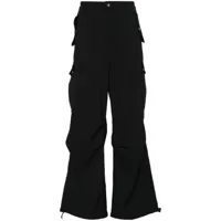 rhude pantalon droit à poches cargo - noir