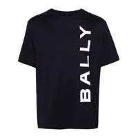 bally t-shirt en coton à logo imprimé - bleu