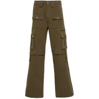 rhude pantalon droit à poches cargo - vert