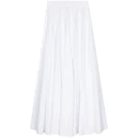 aspesi jupe longue à design plissé - blanc