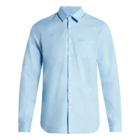 lacoste chemise en coton à logo brodé - bleu