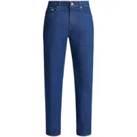 lacoste mid-rise straight-leg jeans - bleu