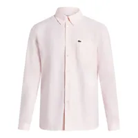 lacoste chemise en coton à logo appliqué - rose