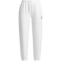 lacoste pantalon de jogging à taille élastiquée - blanc