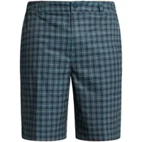 lacoste checkered elasticated bermuda shorts - bleu