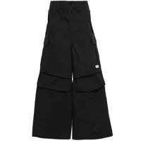 marni pantalon cargo à patch logo - noir