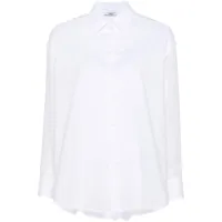 peserico chemise en coton à ornements strassés - blanc