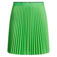 lacoste minijupe plissée à appliqué logo - vert