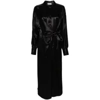 manuel ritz robe-chemise à design noué - noir