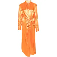 manuel ritz robe-chemise à design noué - orange