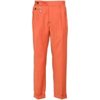 manuel ritz pantalon chino plissé - orange