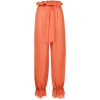 adriana degreas pantalon clochard à chevilles évasées - orange