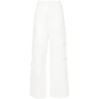 axel arigato pantalon ample roam à taille haute - blanc