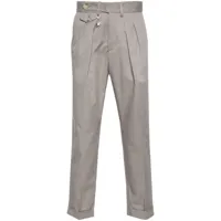 manuel ritz pantalon chino plissé - gris