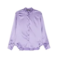 manuel ritz chemise en soie mélangée - violet