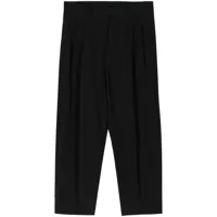 uma wang pantalon en coton à coupe droite - noir