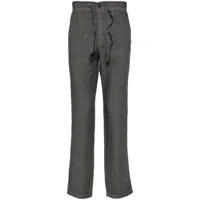 120% lino pantalon en lin à coupe droite - gris