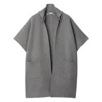 burberry cape en cachemire à manches courtes - gris