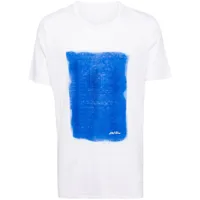 120% lino t-shirt à imprimé peinture - tons neutres