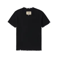 uma wang t-shirt à bords francs - noir