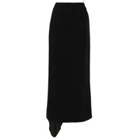 gcds jupe superposée à plaque logo - noir