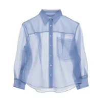 jnby chemise oversize à effet de transparence - bleu
