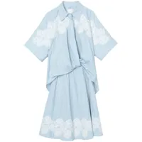 3.1 phillip lim robe-chemise à fines rayures - bleu