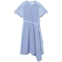 3.1 phillip lim robe asymétrique à rayures mélangées - bleu