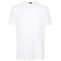 kiton t-shirt à col ras du cou - blanc