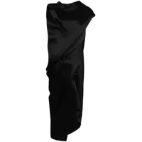 issey miyake robe drapée enveloping - noir