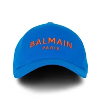 balmain casquette à logo brodé - bleu