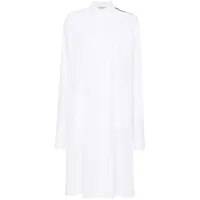 peter do robe-chemise courte à col montant - blanc