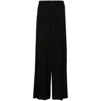 federica tosi pantalon ample à taille nouée - noir