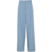 federica tosi pantalon ample à fines rayures - bleu