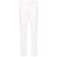 max mara pantalon droit à plis marqués - blanc