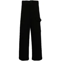 uma wang pantalon court à design matelassé - noir