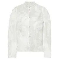 lemaire veste en jean à effet délavé - blanc