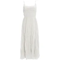 altuzarra robe mi-longue brigitte à design plissé - blanc